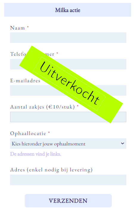 milka actie uitverkocht